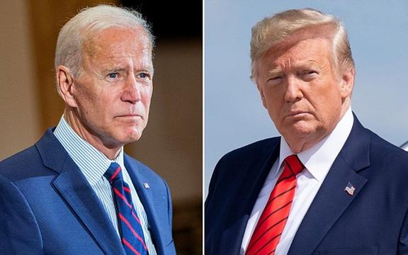 Tỷ lệ ủng hộ tổng thống Joe Biden cao hơn ông Donald Trump