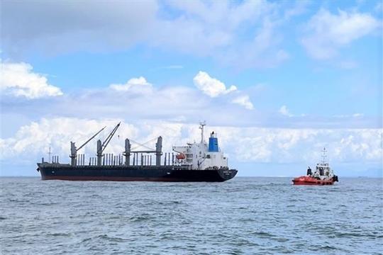 Hải quân Việt Nam cứu hộ tàu Panama mắc cạn tại Bình Thuận