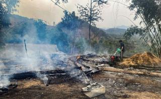 Hỏa hoạn thiêu rụi 3 căn nhà ở huyện Mường Nhé, Điện Biên