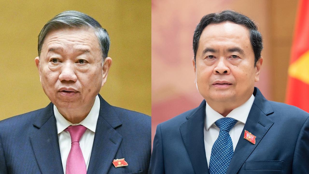 Đại tướng Tô Lâm và đồng chí Trần Thanh Mẫn được giới thiệu để bầu làm Chủ tịch Nước, Chủ tịch Quốc hội