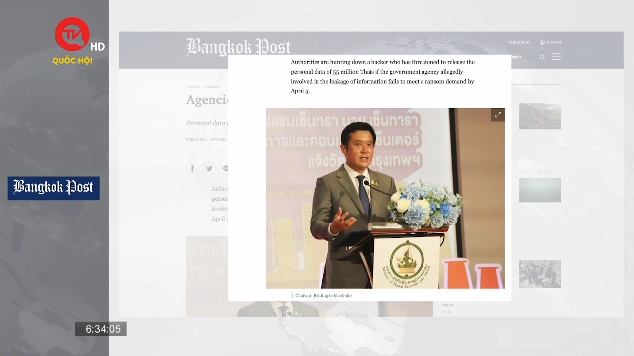Thái Lan truy tìm tin tặc tống tiền cơ quan chính phủ