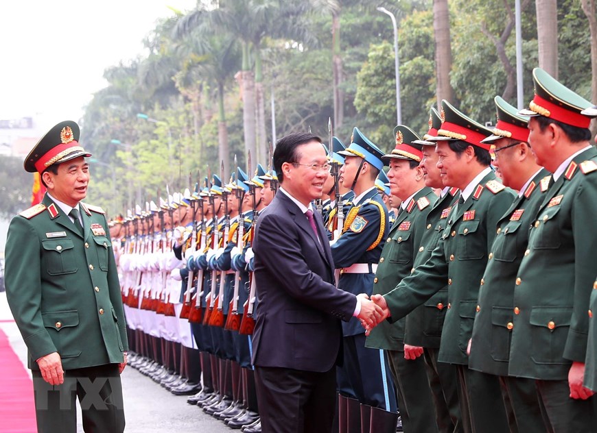 Chủ tịch Nước Võ Văn Thưởng dự lễ tuyên dương Gương mặt trẻ tiêu biểu toàn quân 2022