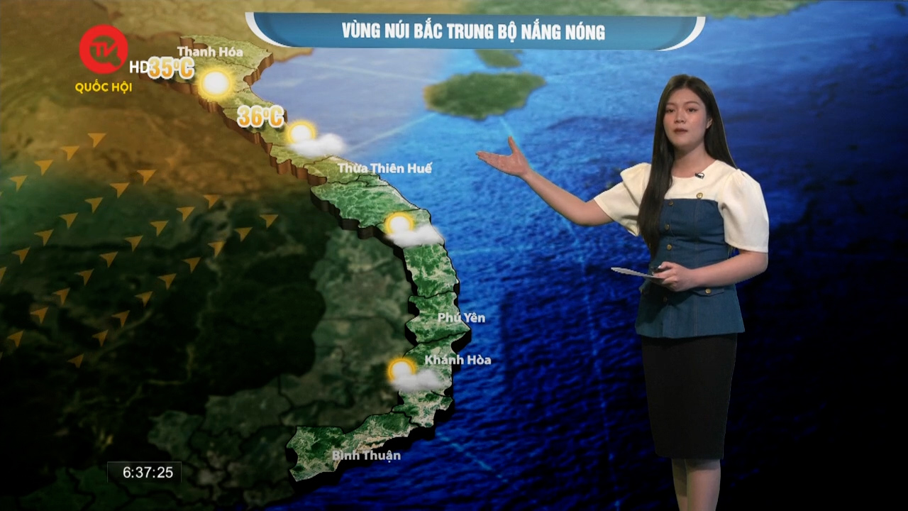 Dự báo thời tiết: Vùng núi Bắc Bộ và Trung Bộ có nắng nóng