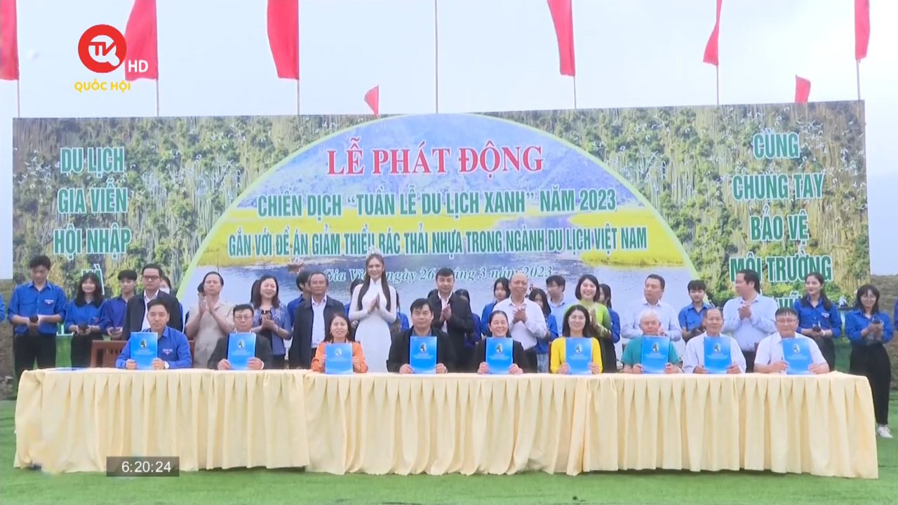Chiến dịch “Tuần lễ du lịch xanh” gắn với giảm thiểu rác thải nhựa ở Ninh Bình