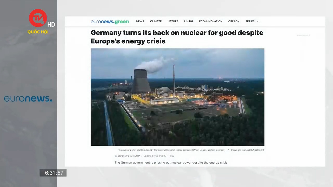Đức dừng theo đuổi năng lượng hạt nhân