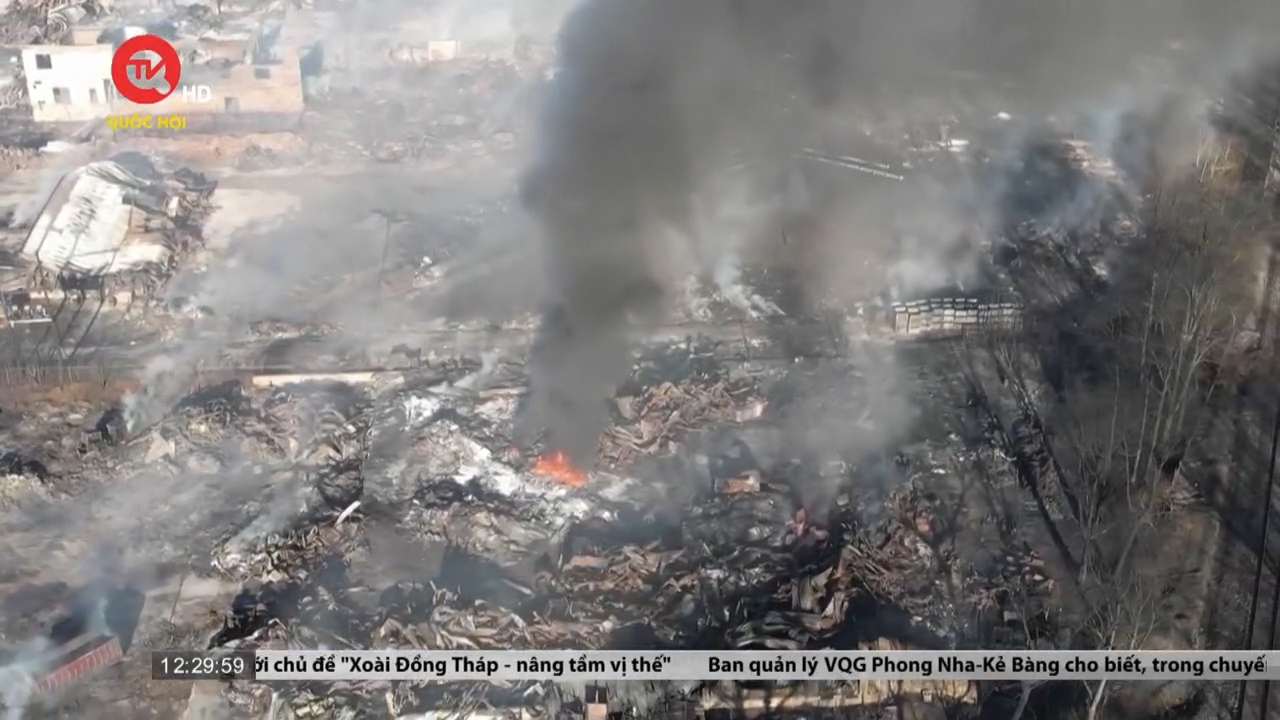 Mỹ: Cháy khu công nghiệp ở Indiana khiến 2000 người sơ tán