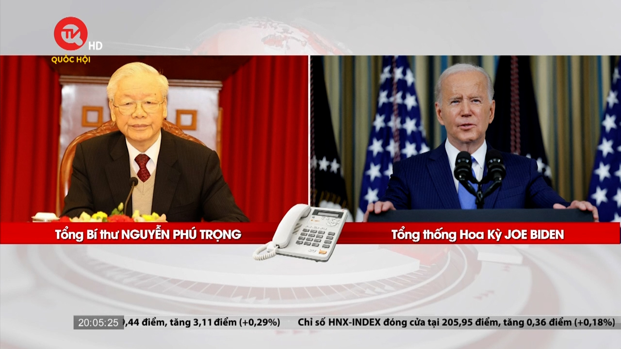 Tổng Bí thư Nguyễn Phú Trọng điện đàm cấp cao với Tổng thống Hoa Kỳ Joe Biden