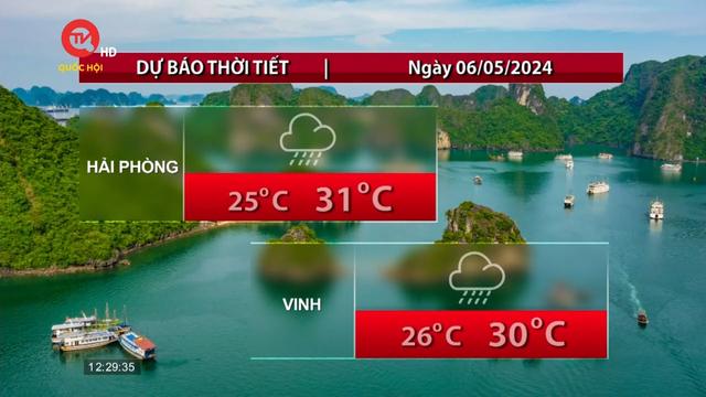 Thời tiết trưa 6/5: Bắc Bộ có nơi mưa to, Nam Bộ giảm mưa