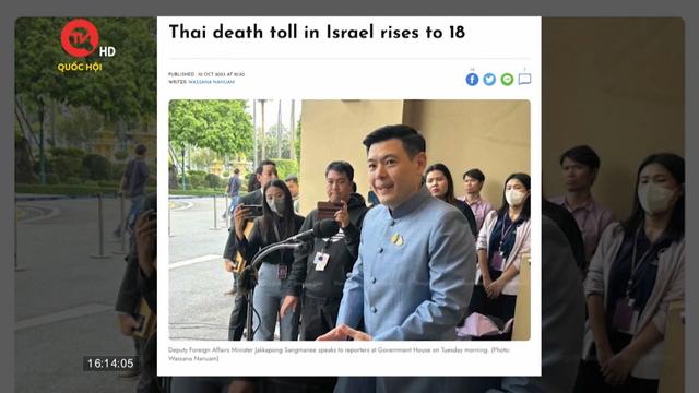 18 người Thái Lan tử vong sau vụ tấn công của Hamas vào Israel
