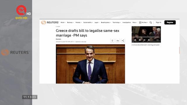 Hy Lạp tìm cách hợp pháp hóa hôn nhân đồng giới