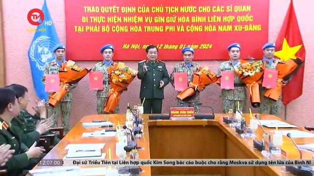 5 sĩ quan Việt Nam thực hiện nhiệm vụ gìn giữ hòa bình Liên hợp quốc