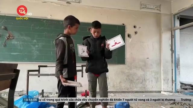 Trẻ em dải Gaza khao khát những ngày đi học 