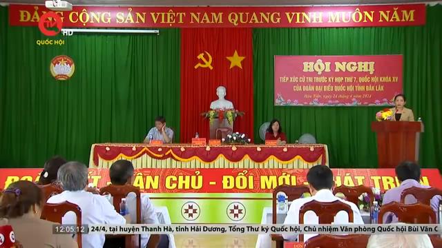 Trưởng ban Dân vận Trung ương tiếp xúc cử tri tại huyện Krông Pắc 