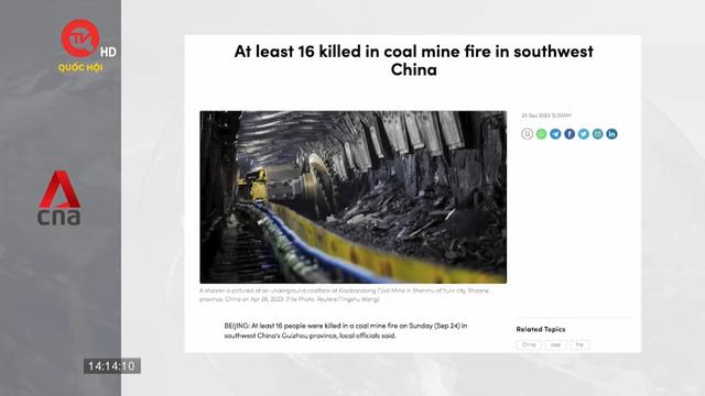 Cháy mỏ than ở Trung Quốc