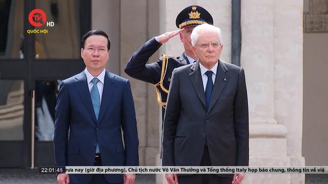 Lễ đón chính thức Chủ tịch nước Võ Văn Thưởng thăm Italy