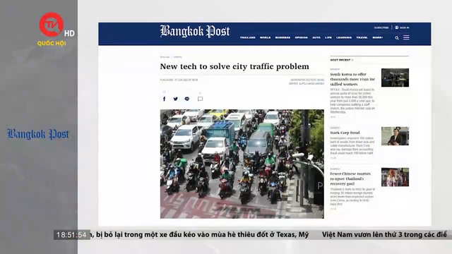 Thái Lan thí điểm hệ thống quản lý giao thông tự động