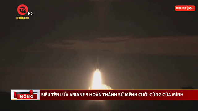 Siêu tên lửa Ariane 5 hoàn thành sứ mệnh cuối cùng của mình