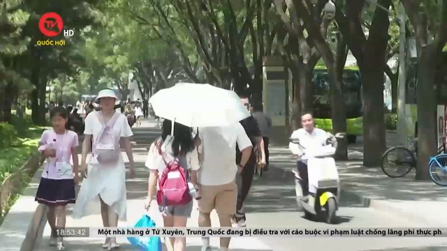 Trung Quốc ban bố cảnh báo cam về nắng nóng