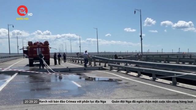 Nga mở lại một phần cầu Crimea cho xe cộ lưu thông 