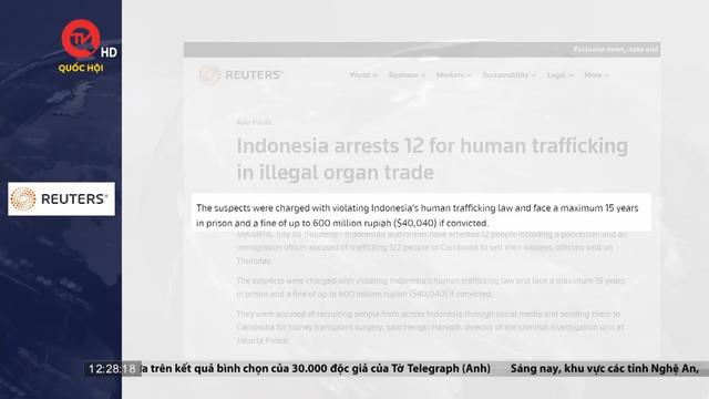 Indonesia phá đường dây buôn người bán thận 