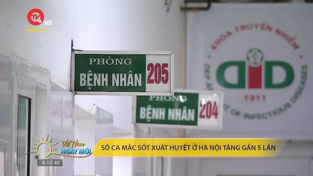 Số ca mắc sốt xuất huyết ở Hà Nội tăng gần 5 lần
