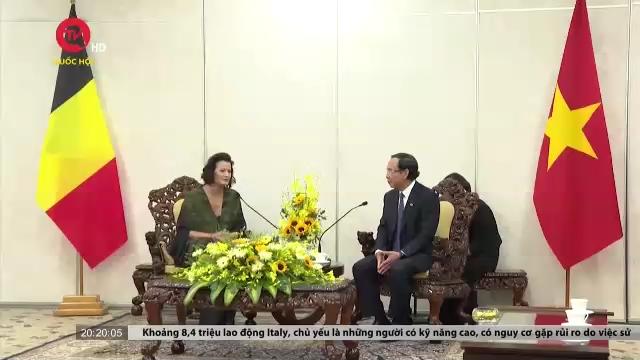 Bí thư Thành ủy Nguyễn Văn Nên tiếp Chủ tịch Thượng viện Vương quốc Bỉ