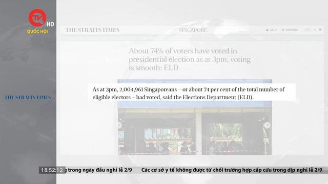 Người dân Singapore bỏ phiếu bầu Tổng thống thứ 9