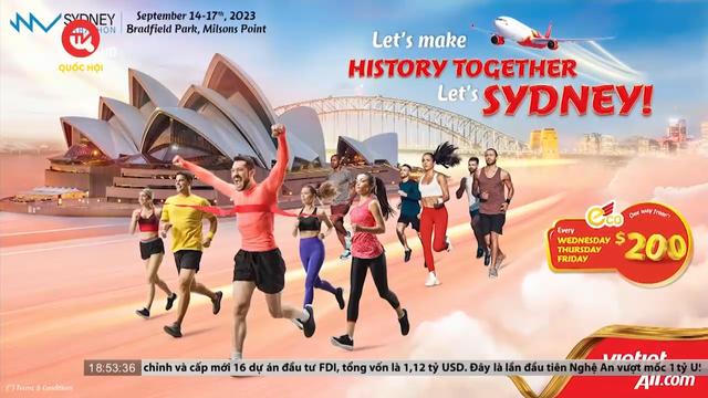 Bay cùng Vietjet ủng hộ quỹ Sydney Marathon