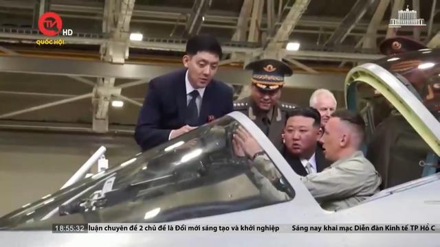 Chủ tịch Triều Tiên Kim Jong-un thăm nhà máy sản xuất máy bay quân sự ở Viễn Đông, Nga 