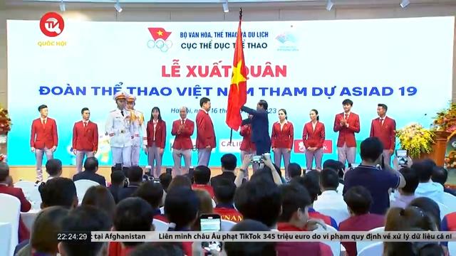 Lễ xuất quân của Đoàn thể thao Việt Nam tham dự ASIAD 19 