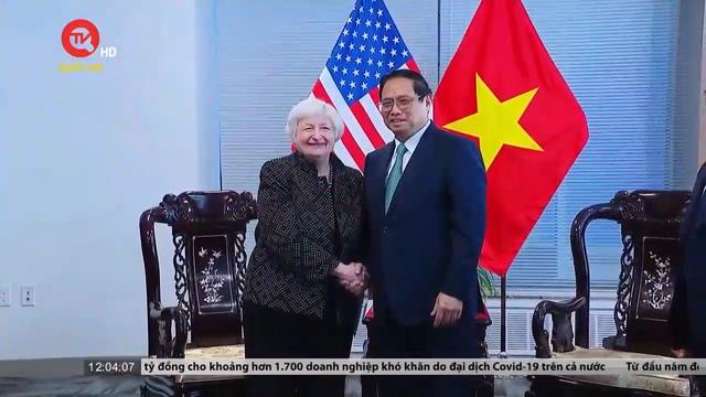 Thủ tướng Phạm Minh Chính tiếp Bộ trưởng Tài chính Hoa Kỳ