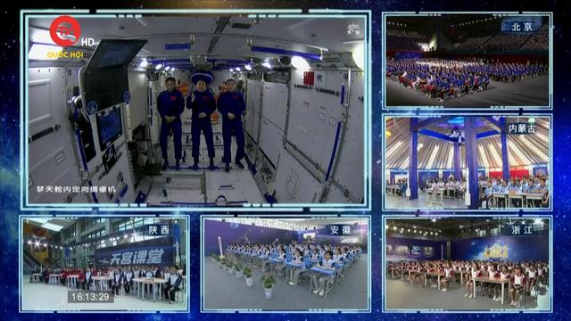 Phi hành gia Trung Quốc giảng bài từ trạm vũ trụ