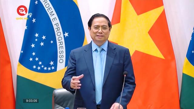 Thủ tướng Phạm Minh Chính phát biểu chính sách tại Bộ Ngoại giao Brazil