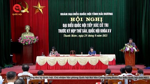 Tổng Thư ký Quốc hội tiếp xúc cử tri huyện Thanh Miện, Hải Dương trước Kỳ họp thứ 6