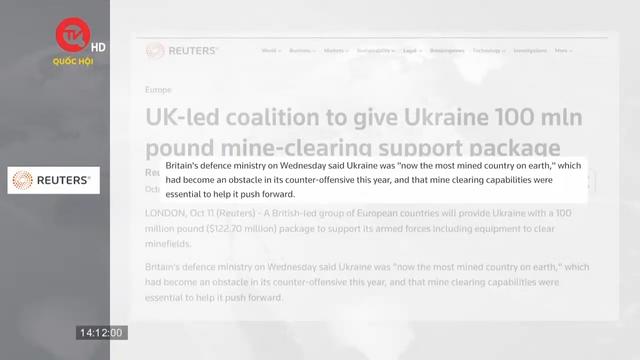Anh và các nước Bắc Âu công bố gói viện trợ quân sự mới cho Ukraine