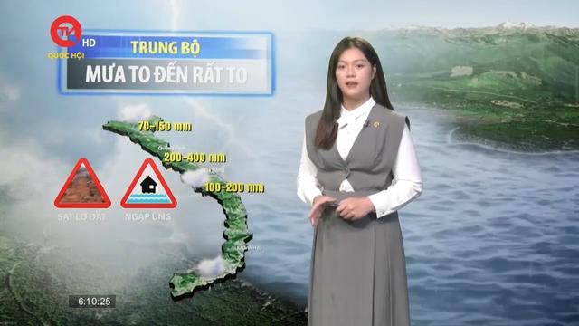 Dự báo thời tiết 12/10: Trung Bộ mưa lớn diện rộng