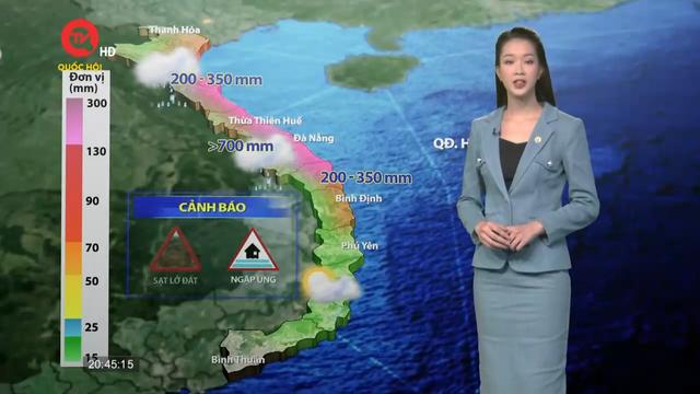 Dự báo thời tiết: Bắc Bộ trời nắng, Trung Bộ mưa giông