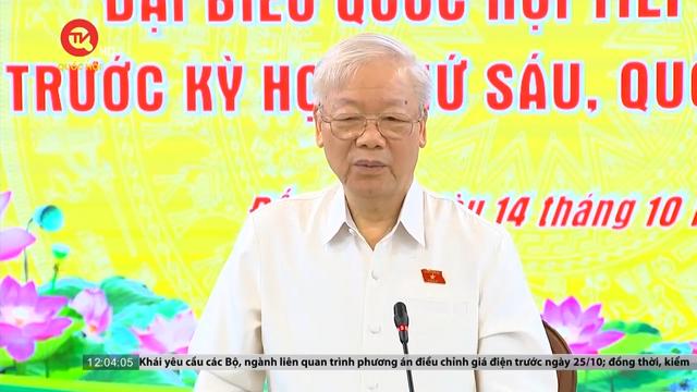 Tổng Bí thư Nguyễn Phú Trọng tiếp xúc cử tri Hà Nội trước Kỳ họp thứ 6