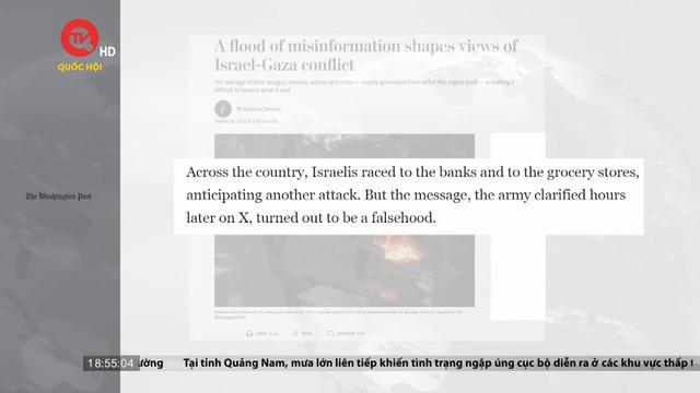Tin giả gây khó khăn cho việc nhận định tình xung đột tại Dải Gaza