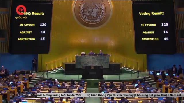 Đại hội đồng Liên hợp quốc thông qua nghị quyết về dải Gaza