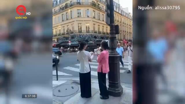 Trên mạng có gì: Thấp thoáng bóng áo bà ba giữa Paris