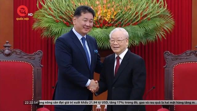 Tổng Bí thư Nguyễn Phú Trọng tiếp Tổng thống Mông Cổ 