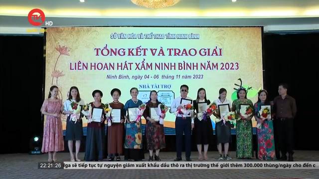 Trao giải Liên hoan hát xẩm Ninh Bình mở rộng 2023