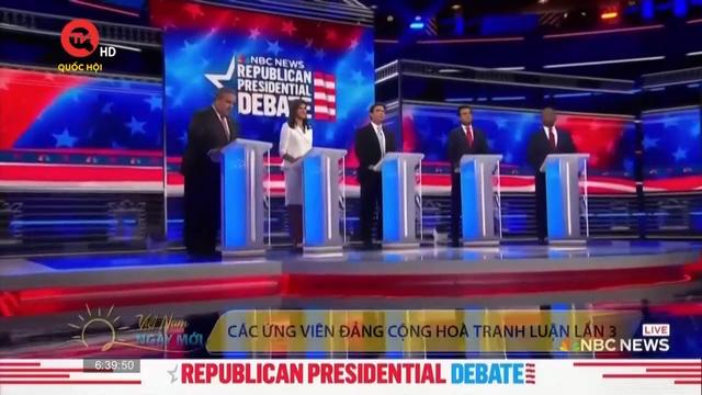 5 ứng viên Cộng hòa bước vào vòng tranh luận thứ ba