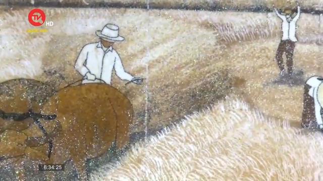 Bức tranh gạo lớn nhất Việt Nam làm từ gạo ngon nhất thế giới