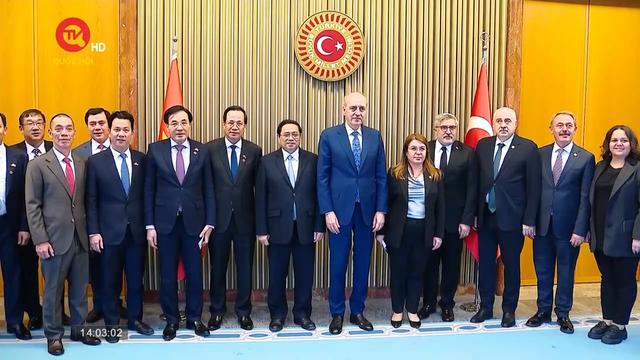Thủ tướng Phạm Minh Chính gặp Chủ tịch Quốc hội Thổ Nhĩ Kỳ 