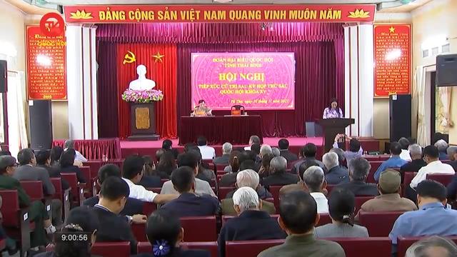 Đoàn đại biểu Quốc hội tỉnh Thái Bình tiếp xúc cử tri sau Kỳ họp thứ 6 