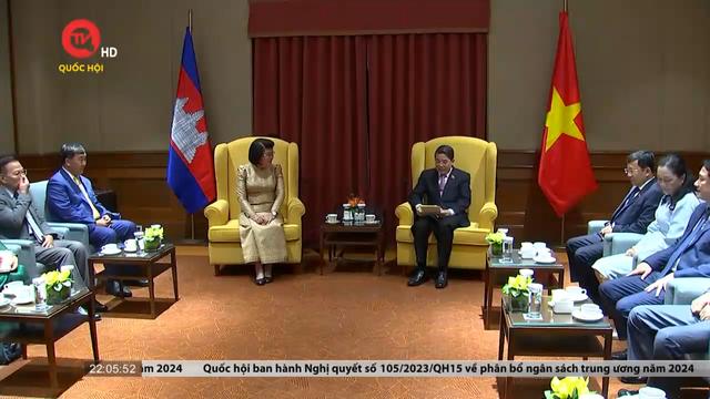 Phó Chủ tịch Quốc hội Nguyễn Đức Hải tiếp kiến Chủ tịch Quốc hội Vương quốc Campuchia 