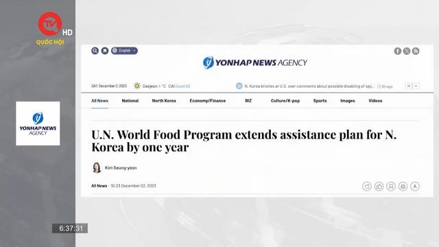 Chương trình lương thực thế giới gia hạn hỗ trợ lương thực cho Triều Tiên 