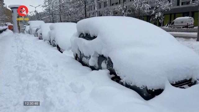 Giao thông tại Châu Âu đình trệ do tuyết rơi dày